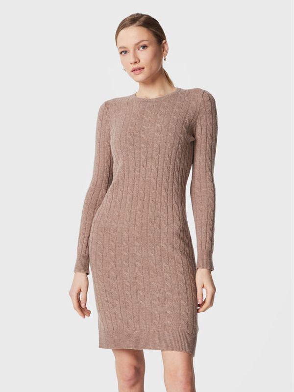 Lauren Ralph Lauren Lauren Ralph Lauren Плетена рокля 200882138 Бежов Slim Fit