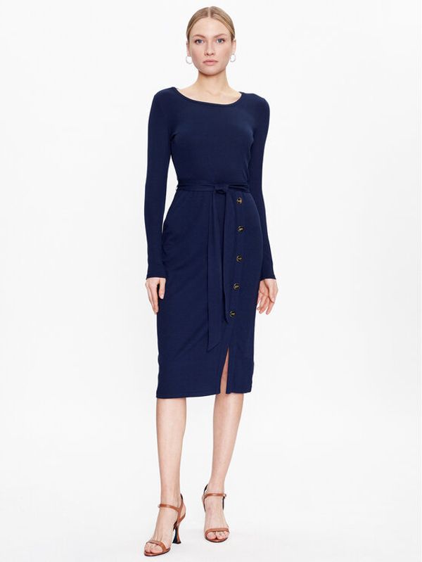 Lauren Ralph Lauren Lauren Ralph Lauren Плетена рокля 250889290 Тъмносин Slim Fit