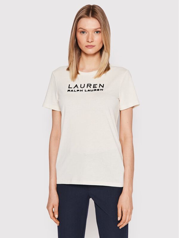 Lauren Ralph Lauren Lauren Ralph Lauren Тишърт 200871850001 Бежов Regular Fit