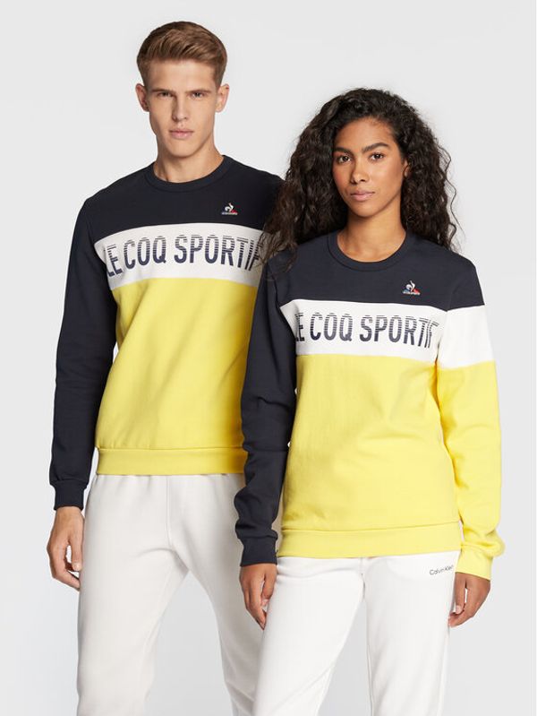 Le Coq Sportif Le Coq Sportif Суитшърт Unisex Saison 2 Crew 2220297 Жълт Regular Fit