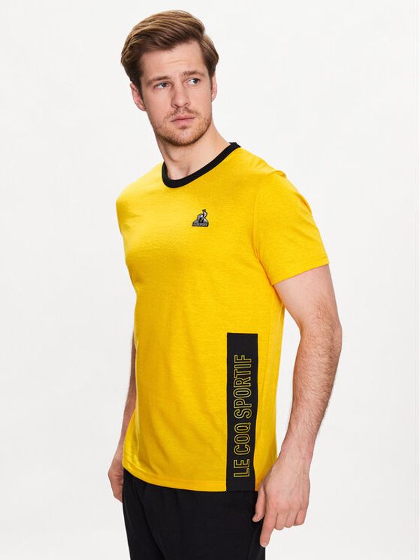 Le Coq Sportif Le Coq Sportif Тишърт 2310027 Жълт Regular Fit