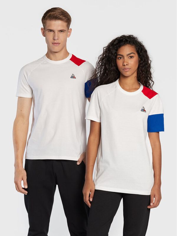 Le Coq Sportif Le Coq Sportif Тишърт Unisex Bat 2210554 Бял Regular Fit