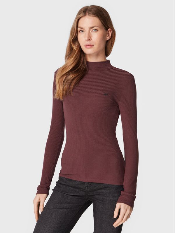 Lee Lee Блуза L40HIP34 112320879 Кафяв Slim Fit