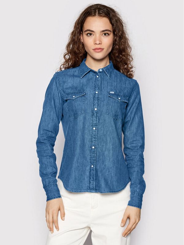 Lee Lee дънкова риза Western L45SCLDP Син Regular Fit