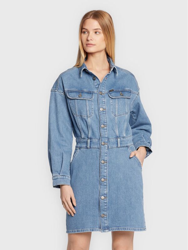 Lee Lee Дънкова рокля Button Down L50XBTZC 112322246 Син Regular Fit