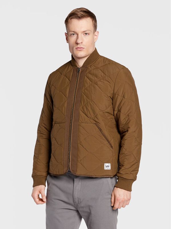 Lee Lee Пухено яке Quilted L87LDA47 112322401 Зелен Regular Fit