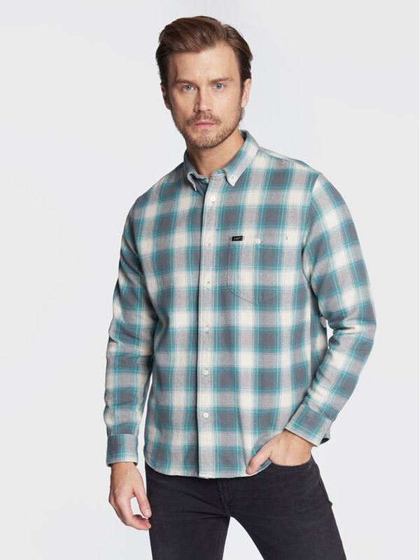 Lee Lee Риза Riveted L66IDODO 112321895 Зелен Relaxed Fit