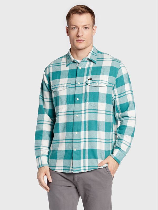 Lee Lee Риза Worker L68HDNDO 112322580 Зелен Relaxed Fit