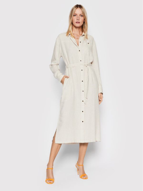 Lee Lee Рокля тип риза Essential L50MUANQ Бежов Regular Fit