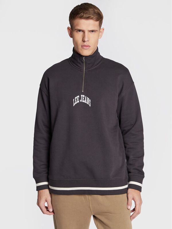Lee Lee Суитшърт Half Zip Seasonal L84FRYON 112322631 Черен Relaxed Fit