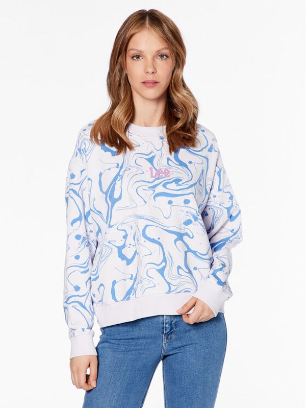 Lee Lee Суитшърт L36BSRA40 Бял Regular Fit