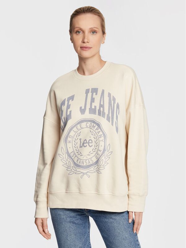 Lee Lee Суитшърт L36ILJDN Бежов Oversize