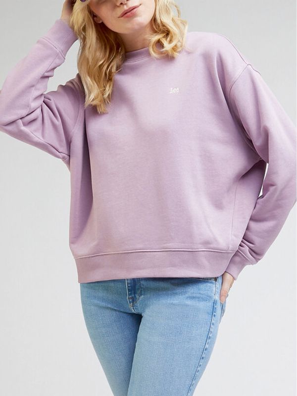 Lee Lee Суитшърт L53LSRA39 Виолетов Relaxed Fit