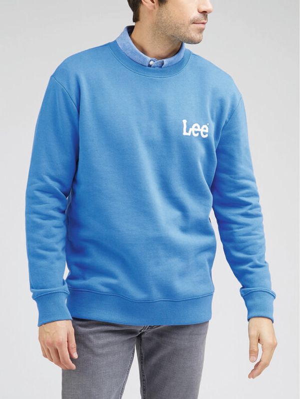 Lee Lee Суитшърт Wobbly L81MFWA13 Син Regular Fit