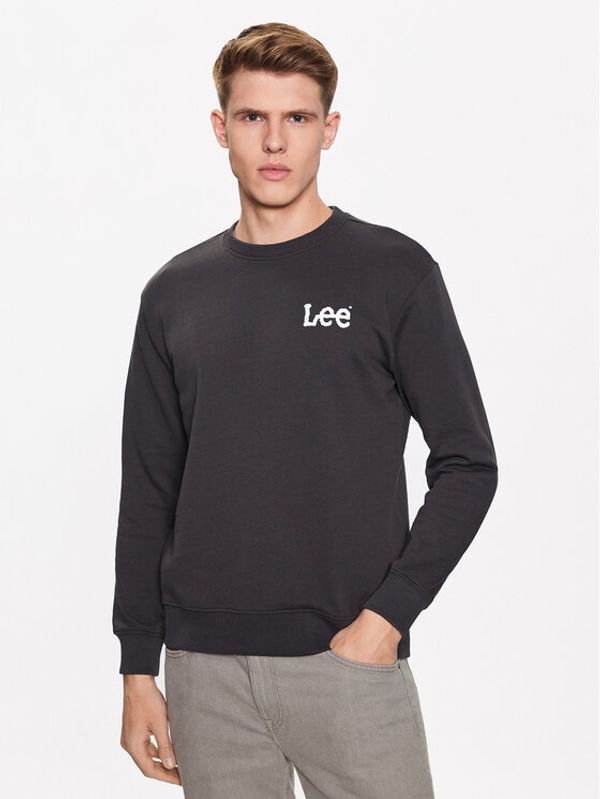 Lee Lee Суитшърт Wobbly L81MFWON Сив Regular Fit