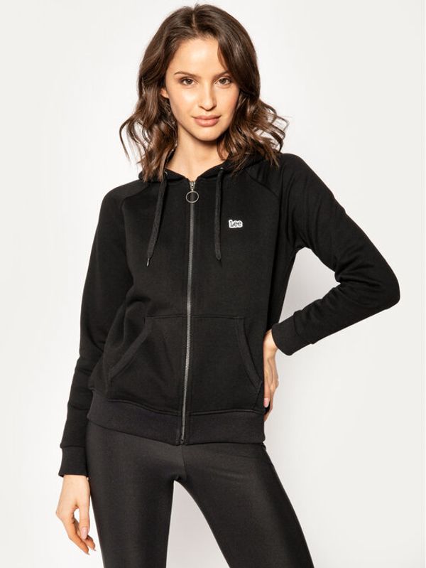 Lee Lee Суитшърт Zip Throught L53QBR01 Черен Regular Fit