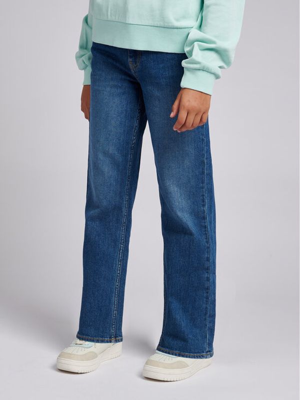 Lee Lee Текстилни панталони Carol Straight LEG5001 Тъмносин Regular Fit