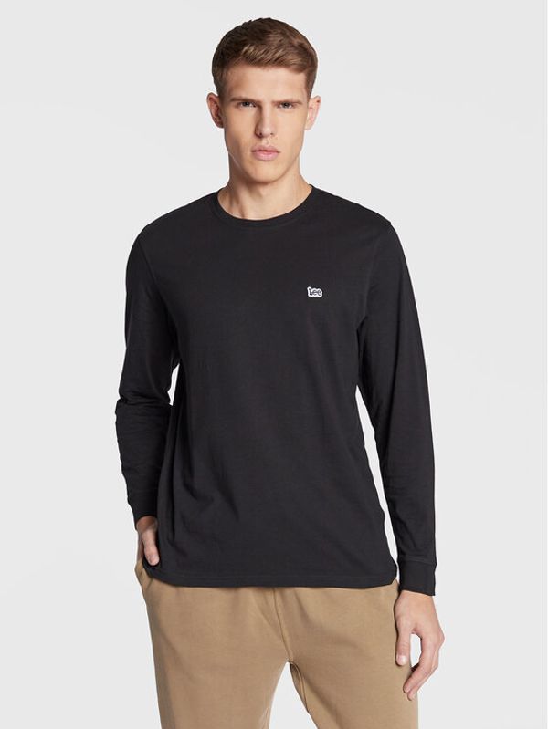 Lee Lee Тениска с дълъг ръкав Patch L69MFQ01 Черен Regular Fit