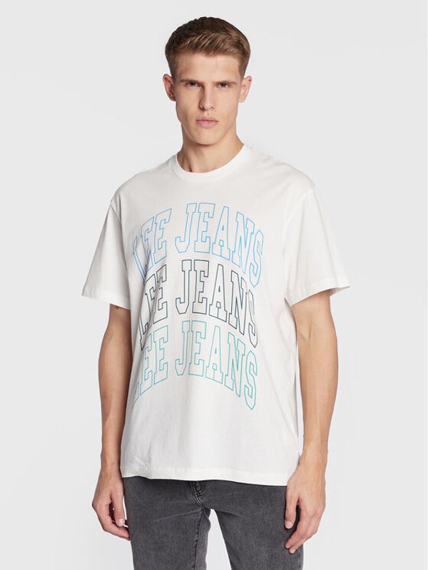 Lee Lee Тишърт College L69BFENQ 112321852 Екрю Relaxed Fit