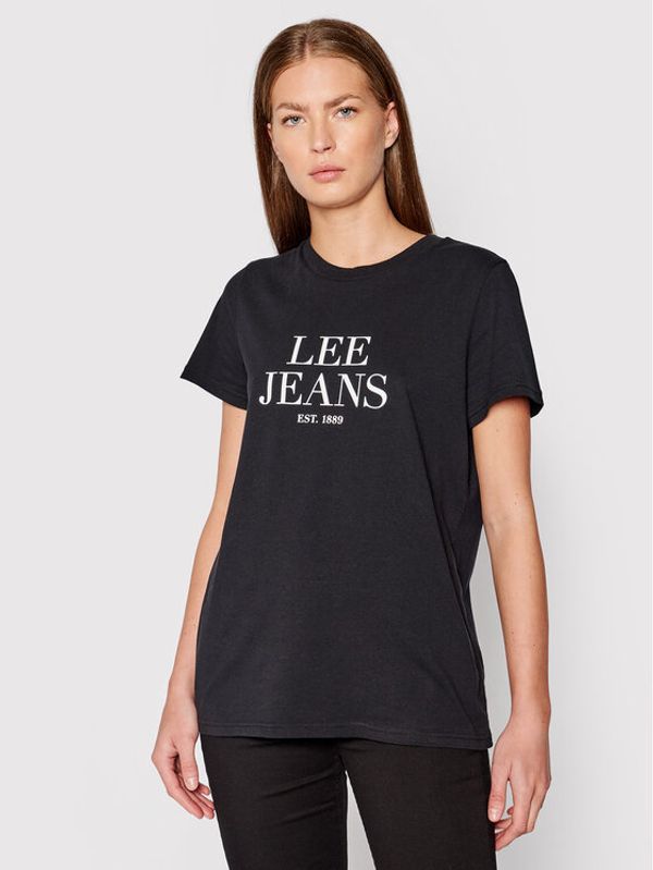Lee Lee Тишърт Graphic L41UFE01 Черен Regular Fit