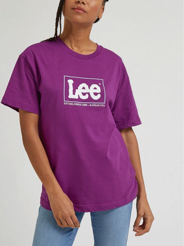 Lee Lee Тишърт L43UEPA10 Виолетов Regular Fit