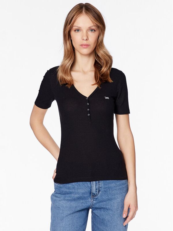 Lee Lee Тишърт L44KIP01 Черен Regular Fit