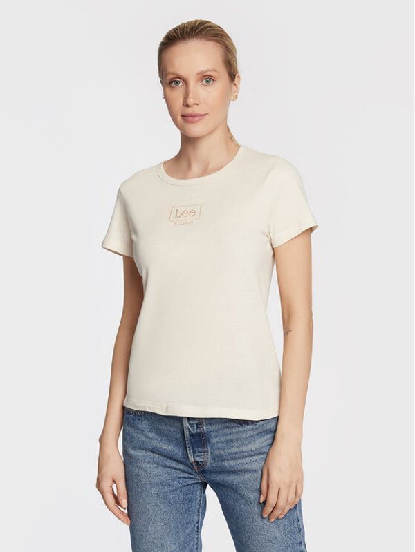 Lee Lee Тишърт L44WYGNQ Бежов Slim Fit