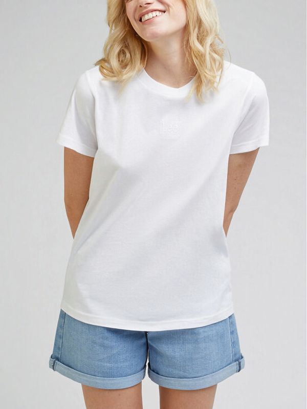 Lee Lee Тишърт L49EEHLJ Бял Regular Fit