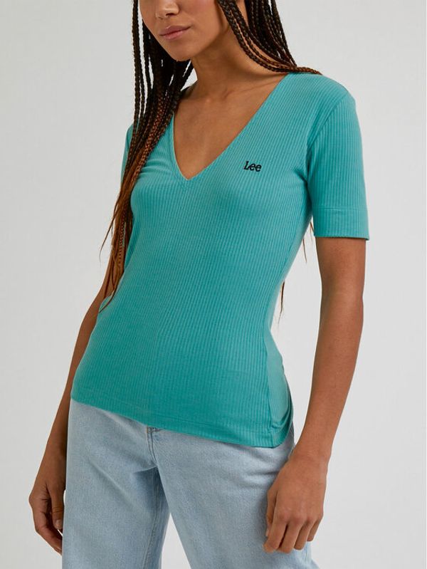 Lee Lee Тишърт L49FIP41 Зелен Slim Fit