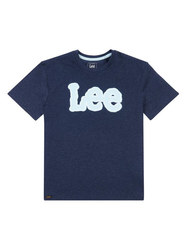 Lee Lee Тишърт Large Puff Print LEE0138 Тъмносин Regular Fit