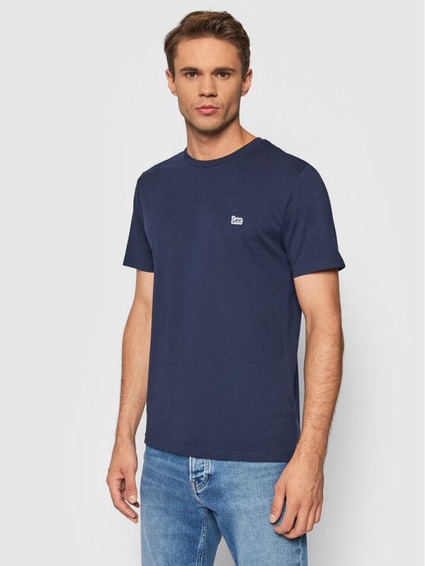 Lee Lee Тишърт Patch Logo L60UFQ35 Тъмносин Regular Fit