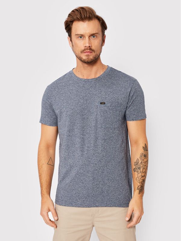 Lee Lee Тишърт Ultimate Pocket L66JWT54 Тъмносин Slim Fit