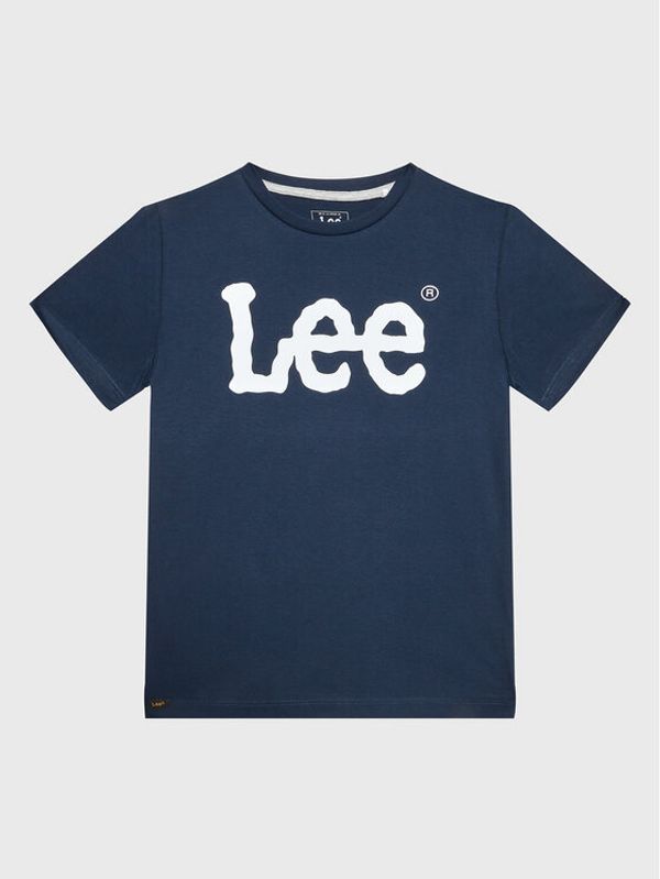Lee Lee Тишърт Wobbly Graphic LEE0002 Тъмносин Regular Fit
