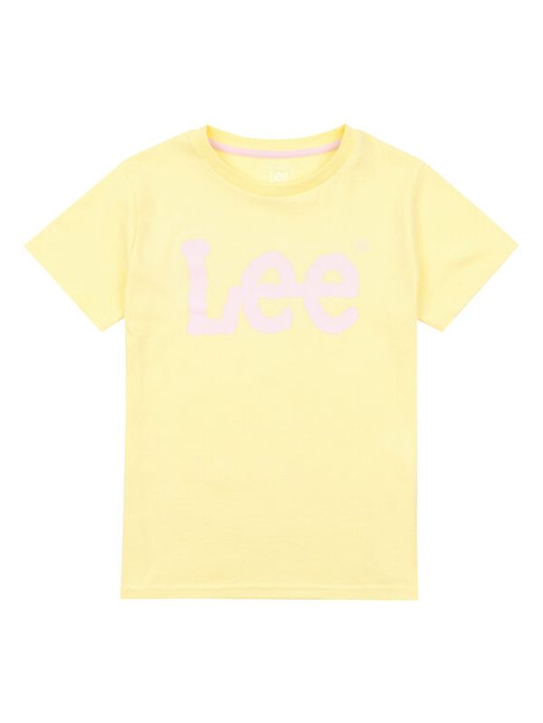 Lee Lee Тишърт Wobbly Graphic LEG5029 Жълт Regular Fit