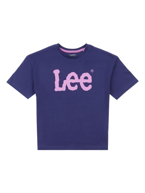 Lee Lee Тишърт Wobbly Graphic LEG5030 Син Regular Fit