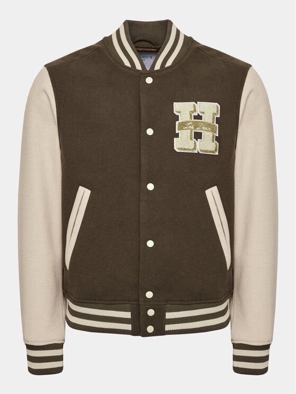 Les Deux Les Deux Яке бомбър Varsity LDM610070 Кафяв Regular Fit