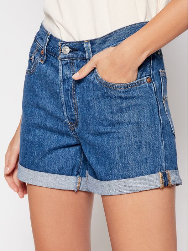 Levi's® Levi's® Дънкови шорти 501® Flat Finish 29961-0021 Тъмносин Regular Fit