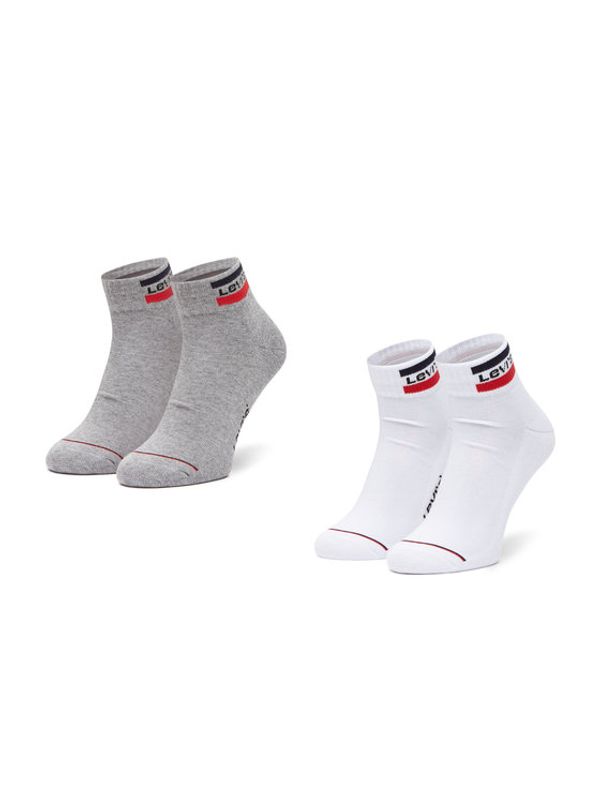 Levi's® Levi's® Комплект 2 чифта дълги чорапи мъжки 37157-0146 Бял