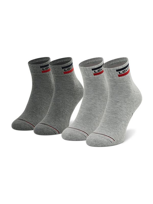 Levi's® Levi's® Комплект 2 чифта къси чорапи унисекс 902011001 Сив