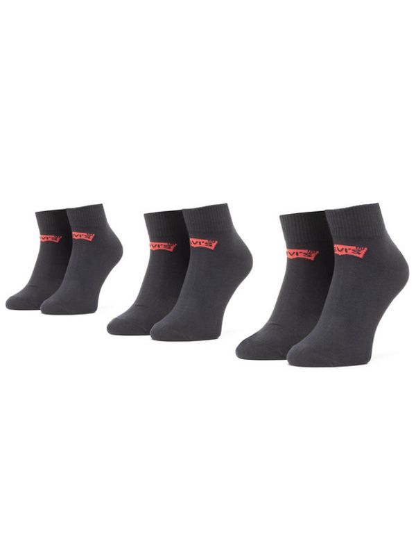 Levi's® Levi's® Комплект 3 чифта къси чорапи унисекс 37157-0181 Черен