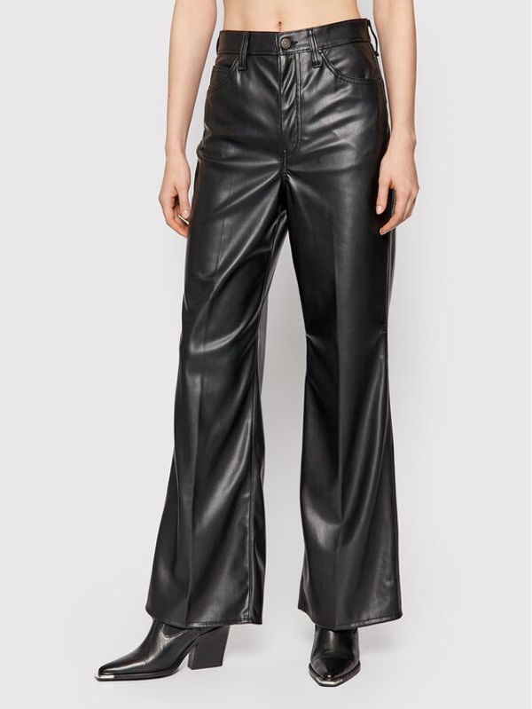 Levi's® Levi's® Панталони от имитация на кожа 70S A1601-0000 Черен Regular Fit