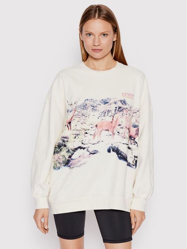 Levi's® Levi's® Суитшърт Graphic Prism Crewneck A0888-0038 Бежов Oversize