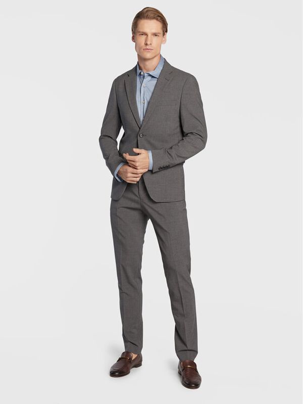 Lindbergh Lindbergh Костюм 30-61040 Сив Slim Fit