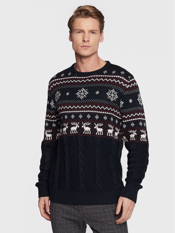 Lindbergh Lindbergh Пуловер 30-800206 Тъмносин Regular Fit