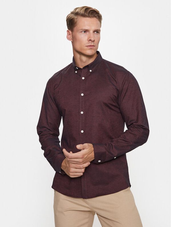 Lindbergh Lindbergh Риза 30-203174 Червен Slim Fit