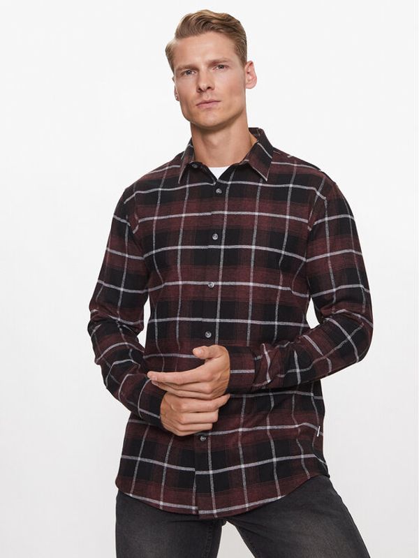 Lindbergh Lindbergh Риза 30-203224 Бордо Slim Fit