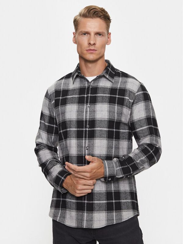 Lindbergh Lindbergh Риза 30-203224 Сив Slim Fit