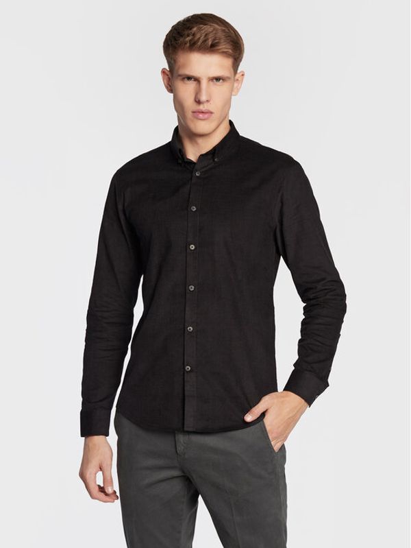 Lindbergh Lindbergh Риза 30-203248 Черен Slim Fit