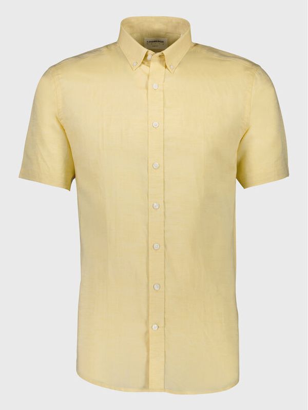Lindbergh Lindbergh Риза 30-203345A Жълт Slim Fit