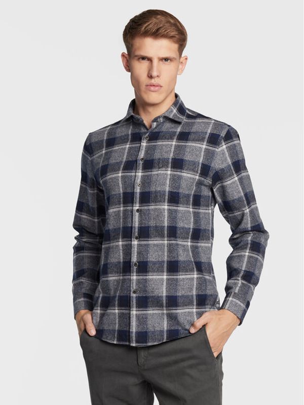 Lindbergh Lindbergh Риза 30-203386 Тъмносин Slim Fit